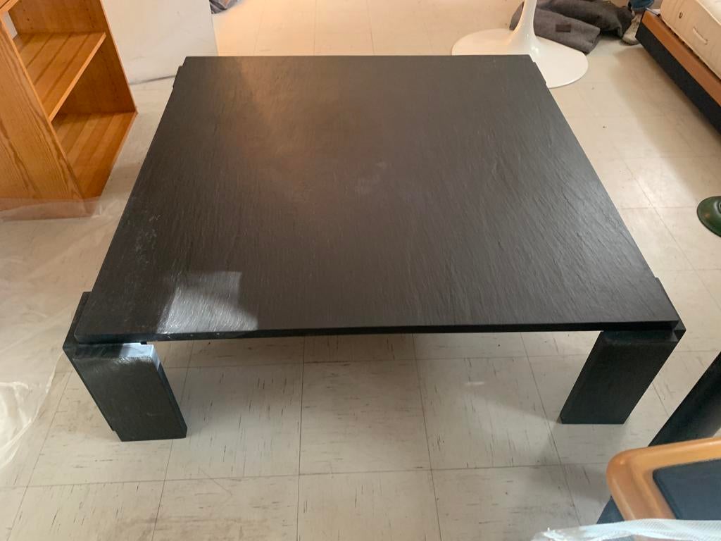 Table basse ardoise massive design., Comme neuf