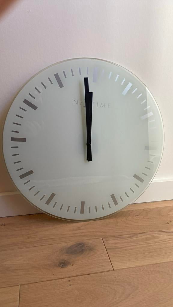Glazen klok, Ophalen, Zo goed als nieuw, Analoog, Wandklok