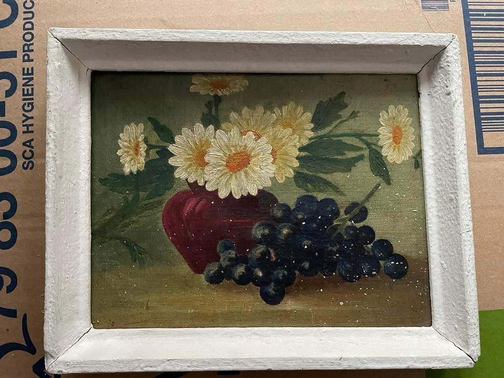 Een vaas schilderen met madeliefjes, Ophalen