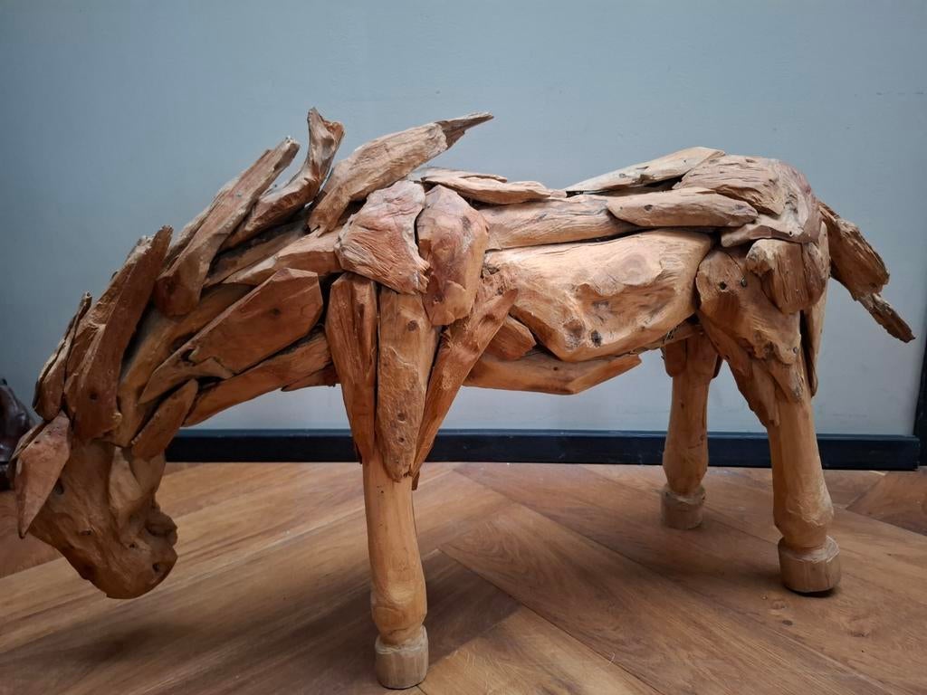 Poulain, cheval, poney, teck pur et bois flotté, Enlèvement