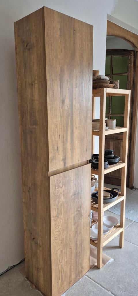 Armoire haute - Armoire à colonne - Aspect chêne, Enlèvement