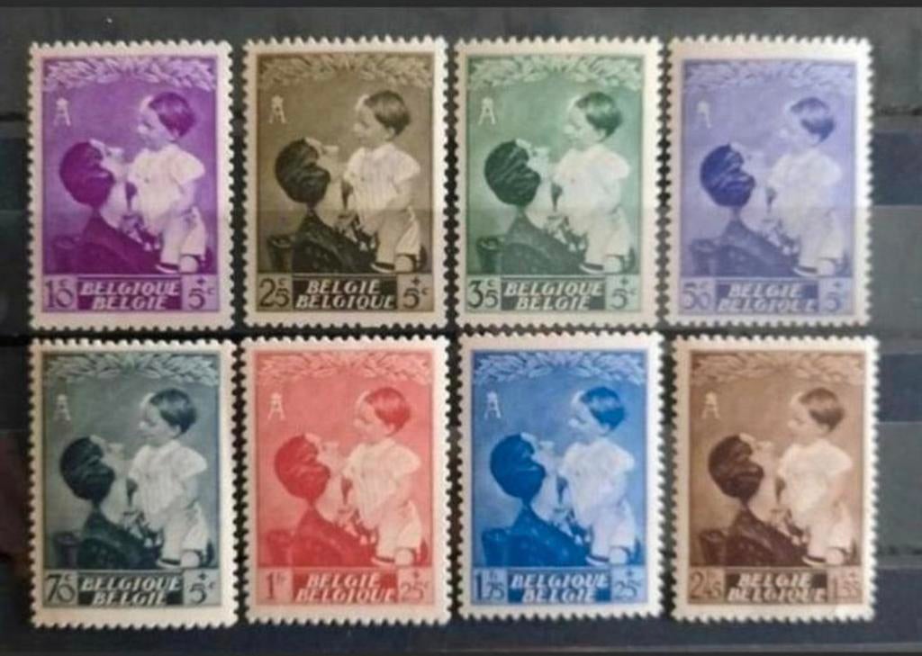 Belgique : COB 447/54 ** En souvenir de la reine Astrid 1937, Timbres & Monnaies, Sans timbre, Neuf, Enlèvement ou Envoi, Non oblitéré