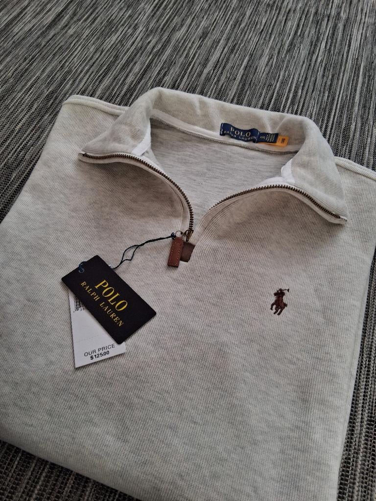 Pull demi-zippé Ralph Lauren - Très bon état - Taille L, Vêtements | Hommes, Neuf, Enlèvement ou Envoi, Beige, Taille 52/54 (L)