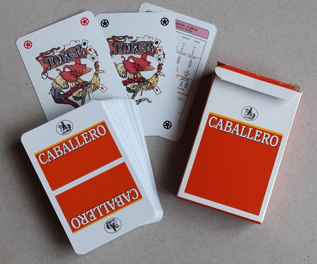 SPEELKAARTEN SIGARETTEN CABALLERO RECLAME TABAK TABAC., Ophalen of Verzenden, Speelkaart(en)