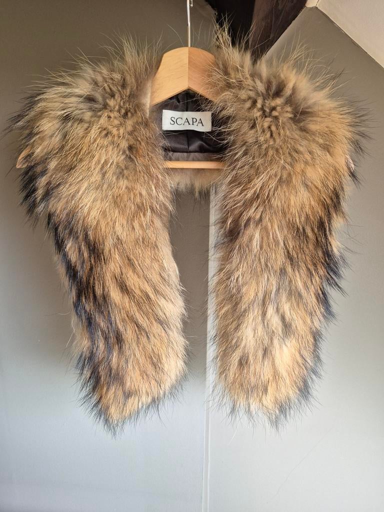 Col en fourrure de raton laveur véritable - SCAPA, Enlèvement ou Envoi