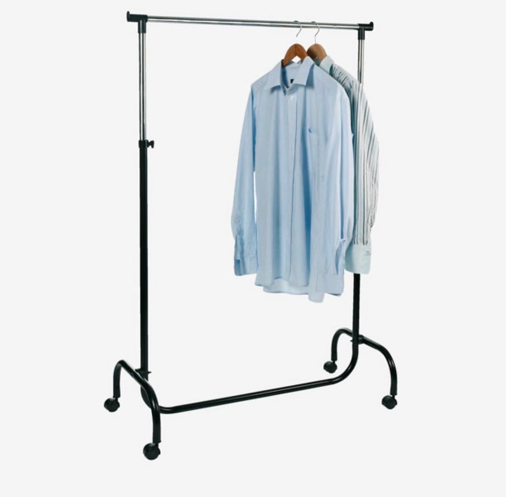 Kledingrek incl.. 10 houten kapstokken, Huis en Inrichting, Woonaccessoires | Kapstokken, Ophalen, Nieuw, Metaal