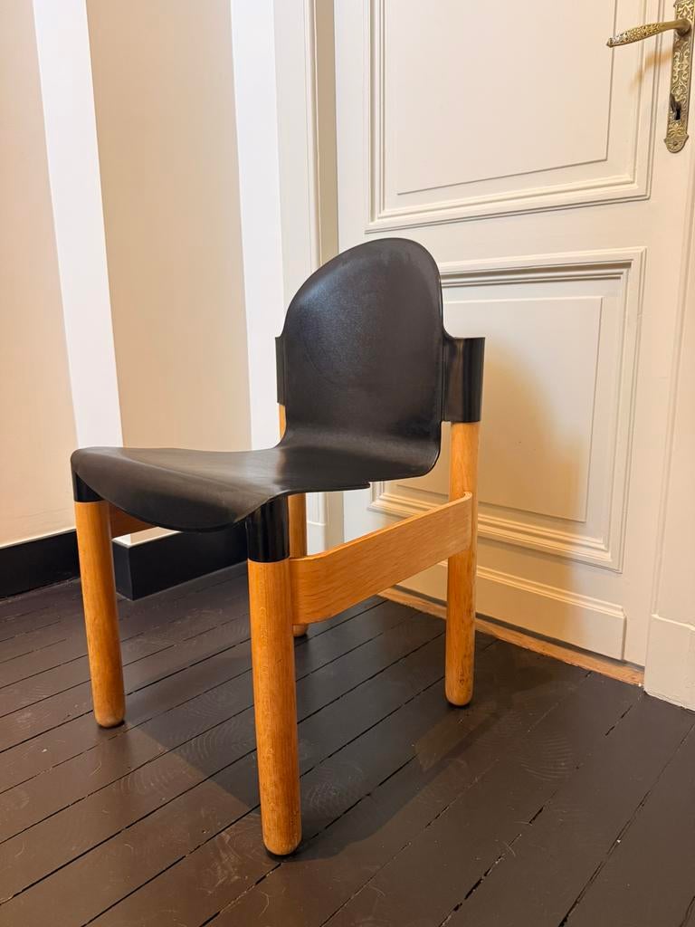 Set van 7 Thonet Flex stoelen, Huis en Inrichting, Stoelen, Zwart, Vijf, Zes of meer stoelen, Ophalen, Hout