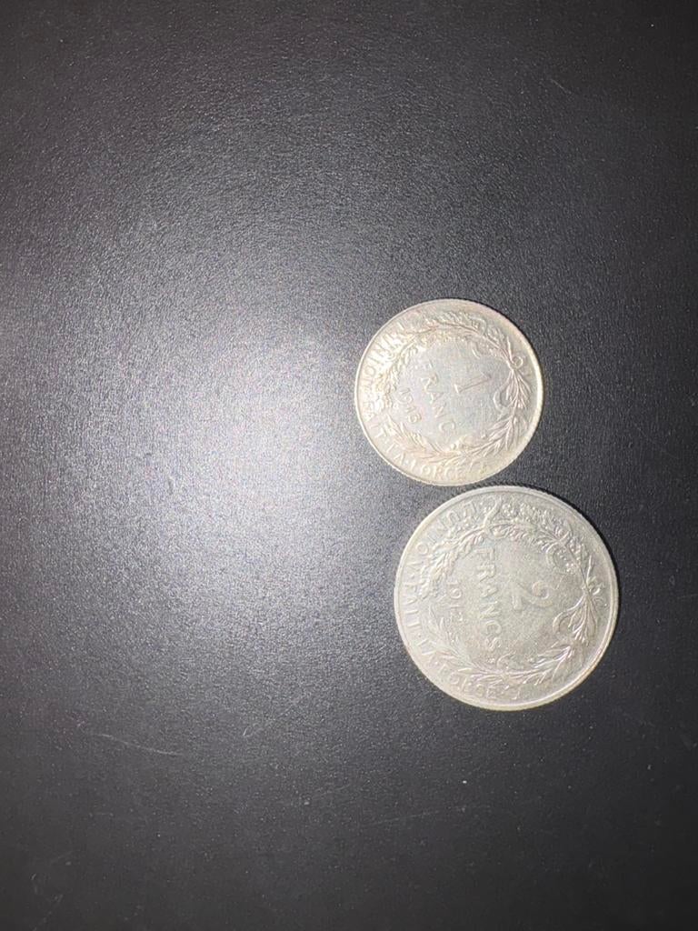 Belgische franken 1 en 2 AG, Ophalen