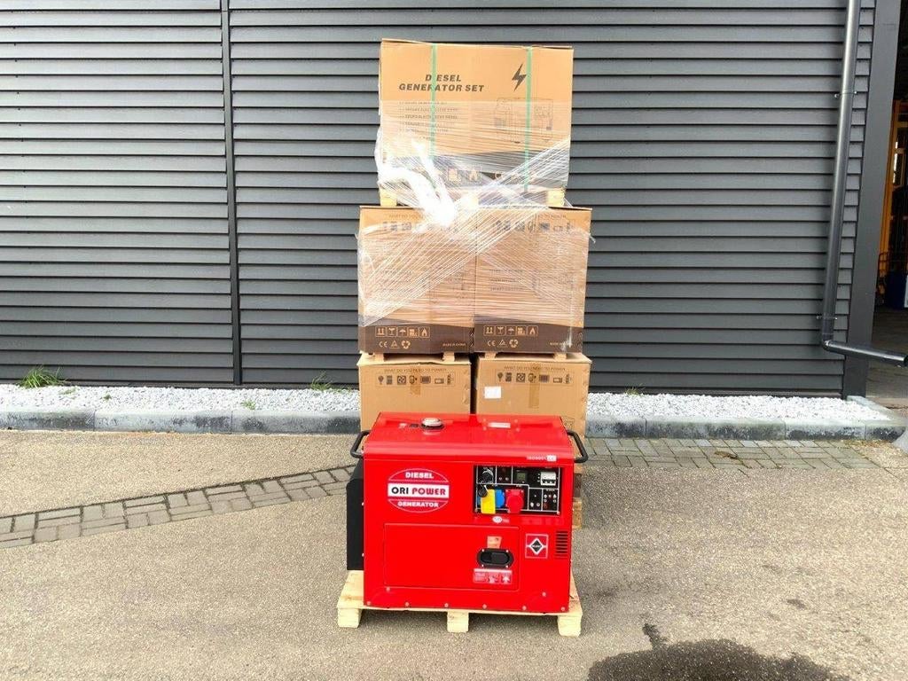 Stroomgroep/generator Diesel 6500w nieuw 24Mnd Garantie, Neuf, 5 à 10 kVA, Enlèvement ou Envoi, Démarrage électrique