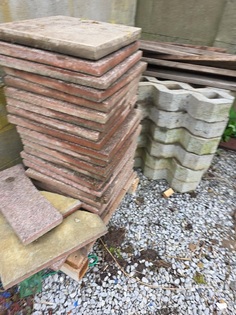 pavés-dalles-blocs....., Enlèvement, Utilisé