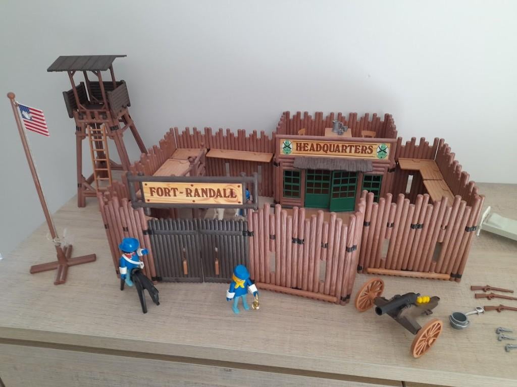 Playmobil 3419 Fort Randall western cowboys blauwbloezen, Verzenden, Gebruikt, Complete set