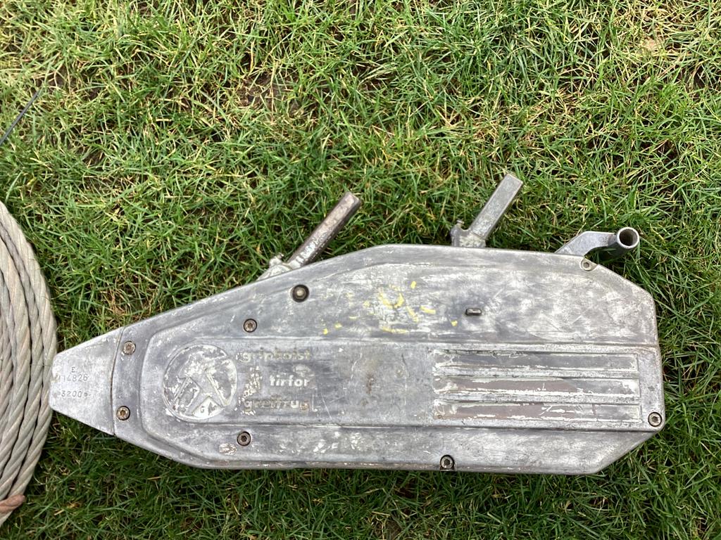 Zware tirfor staaldraadtakel tractel, Bricolage & Construction, Treuils et Palans, Enlèvement, Utilisé, Manuelle