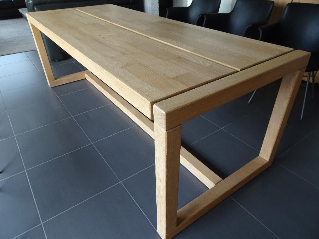 Massief eiken tafel, Huis en Inrichting, Ophalen, Gebruikt, Design, Eikenhout