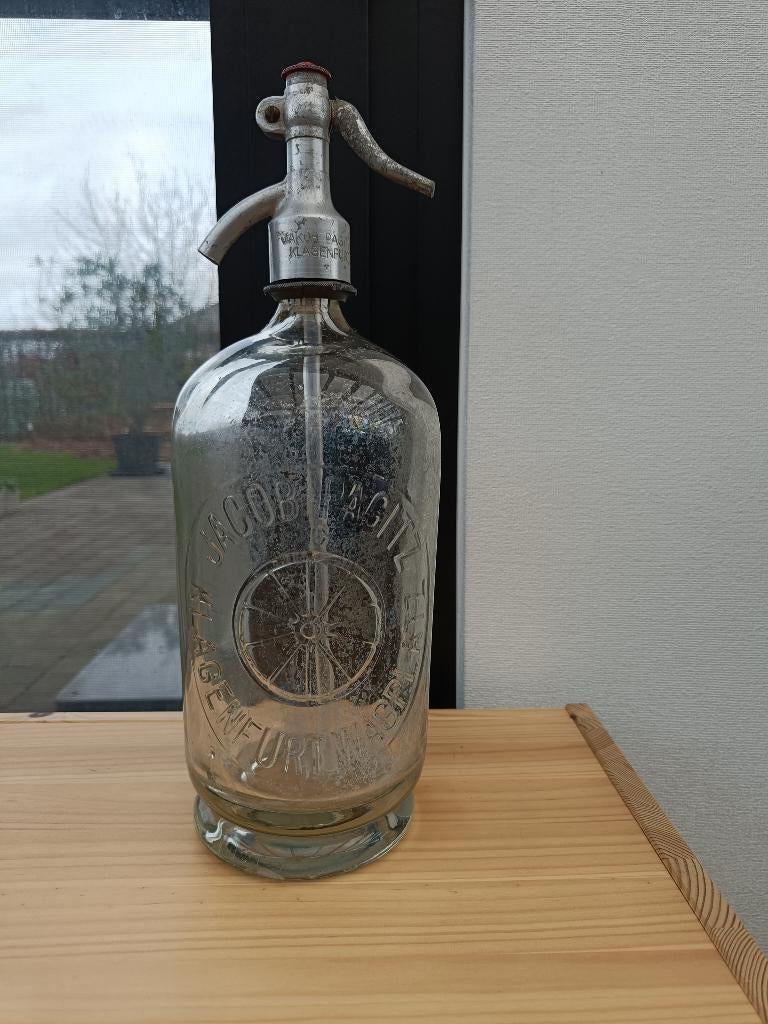 Grote sodafles. Sifonfles. Spuitfles. Hoogte: 35 cm., Antiek en Kunst, Ophalen of Verzenden