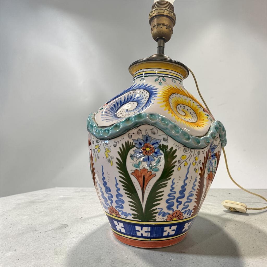 vintage ltaliaanse keramieken tafellamp / lampadaire, Antiek en Kunst, Curiosa en Brocante, Ophalen