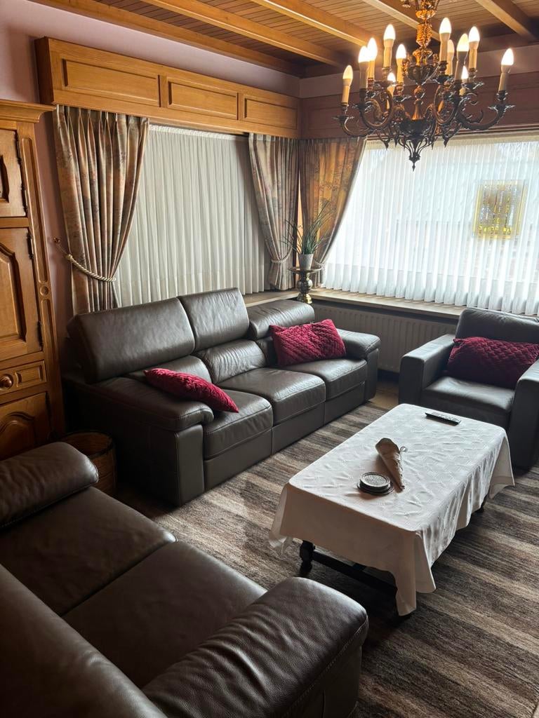 Kwaliteitsvolle lederen salon 3 + 2 +1, Ophalen