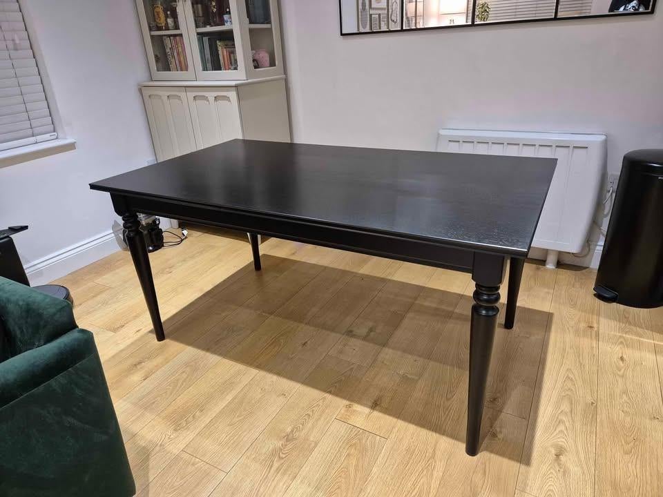 Ikea Ingatorp eettafel uitschuifbaar donkerbruin, Quatre personnes, 150 à 200 cm, Enlèvement, Utilisé
