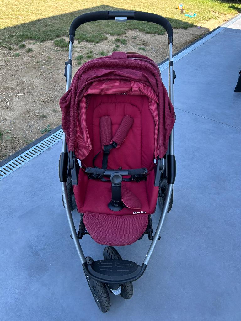 Poussette + Maxi-cosi + nacelle + base Isofix, Avec siège auto, Enlèvement, Utilisé, Poussette