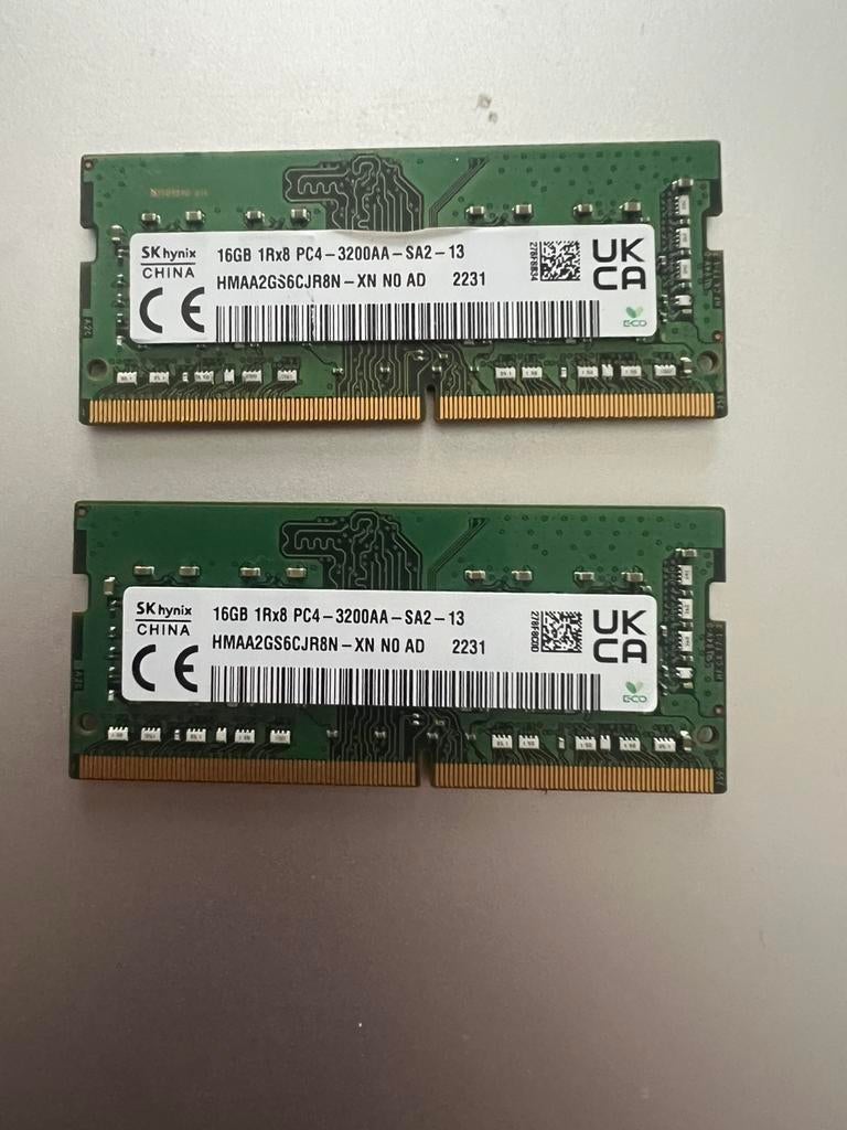 DDR4 2x 16GB 3200 sodimm, Computers en Software, RAM geheugen, Ophalen, Zo goed als nieuw, DDR4