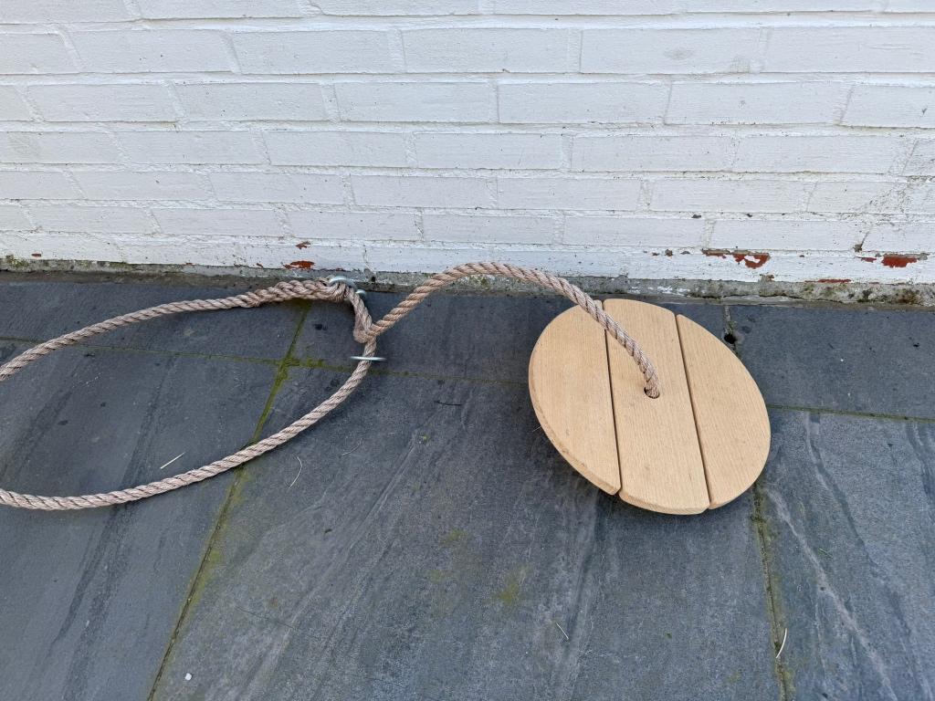 Houten schommelzitje met touw – klaar voor gebruik, Enlèvement, Comme neuf, Balançoire, Partie complémentaire