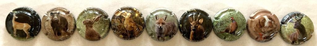 Reeks van 9 champagnecapsules DE JACHT, Ophalen of Verzenden