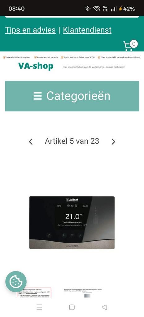 Vaillant Sensocomfort VRC720, Bricolage & Construction, Enlèvement, Comme neuf