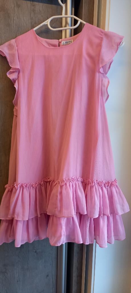 robe fluide rose à volants Mayoral taille 152, Robe ou Jupe, Enlèvement ou Envoi, MAYORAL, Comme neuf
