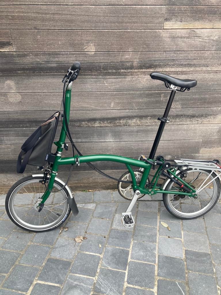 Brompton 6 versnellingen groen, Fietsen en Brommers, Fietsen | Vouwfietsen, Ophalen, Zo goed als nieuw, Brompton, Versnellingen
