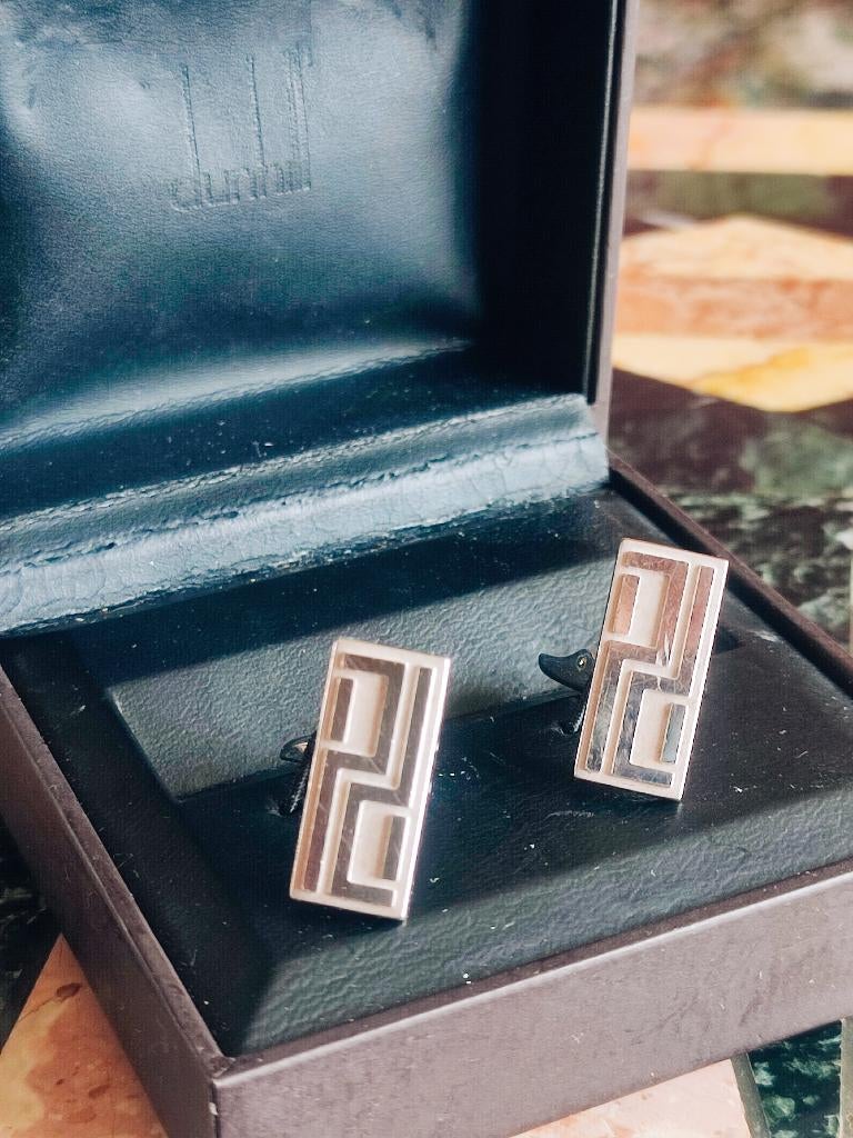 Danhill zilveren manchetknopen, Ophalen, Gebruikt, Zilver