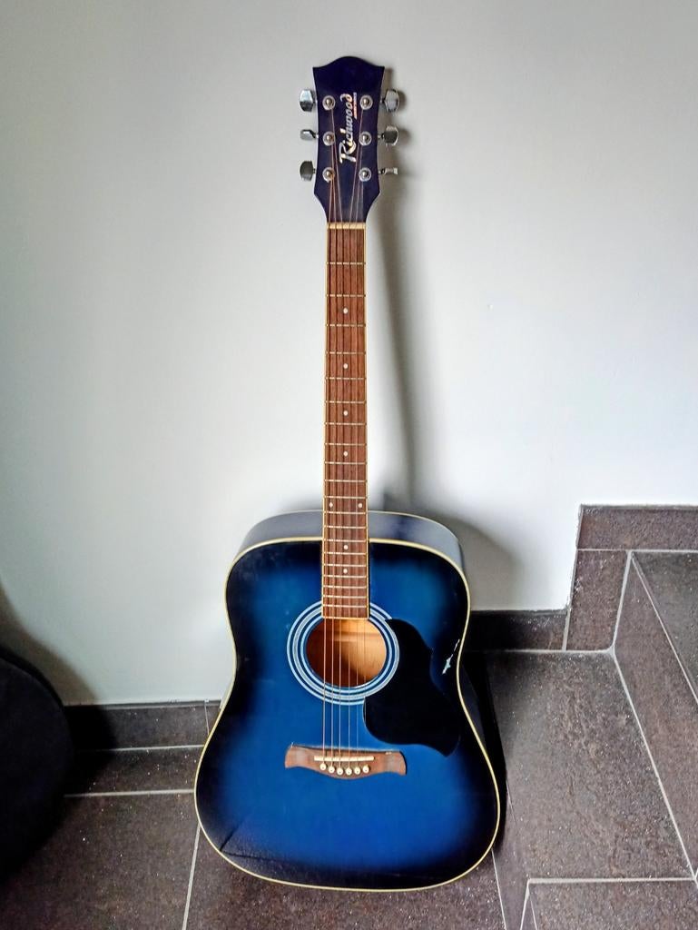 Richwood Artist Series akoestische gitaar – blauw sunburst, Muziek en Instrumenten, Snaarinstrumenten | Gitaren | Akoestisch, Ophalen