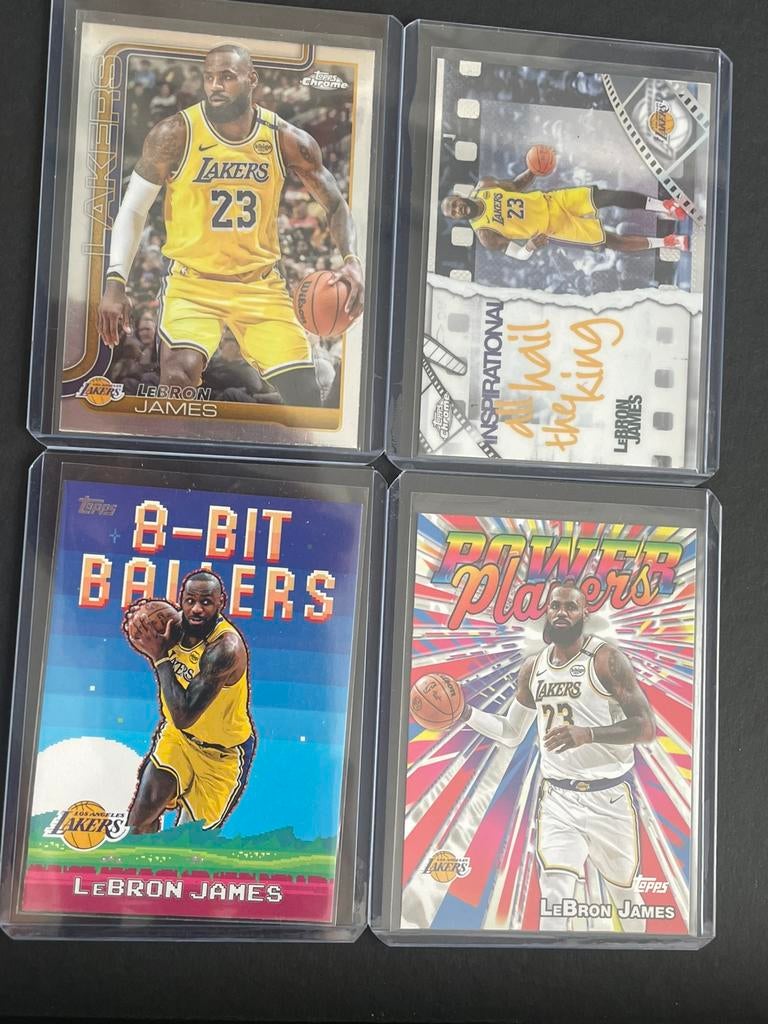 Lot de 4 topps Lebron James en chrome, Enlèvement ou Envoi, Neuf, Plusieurs images