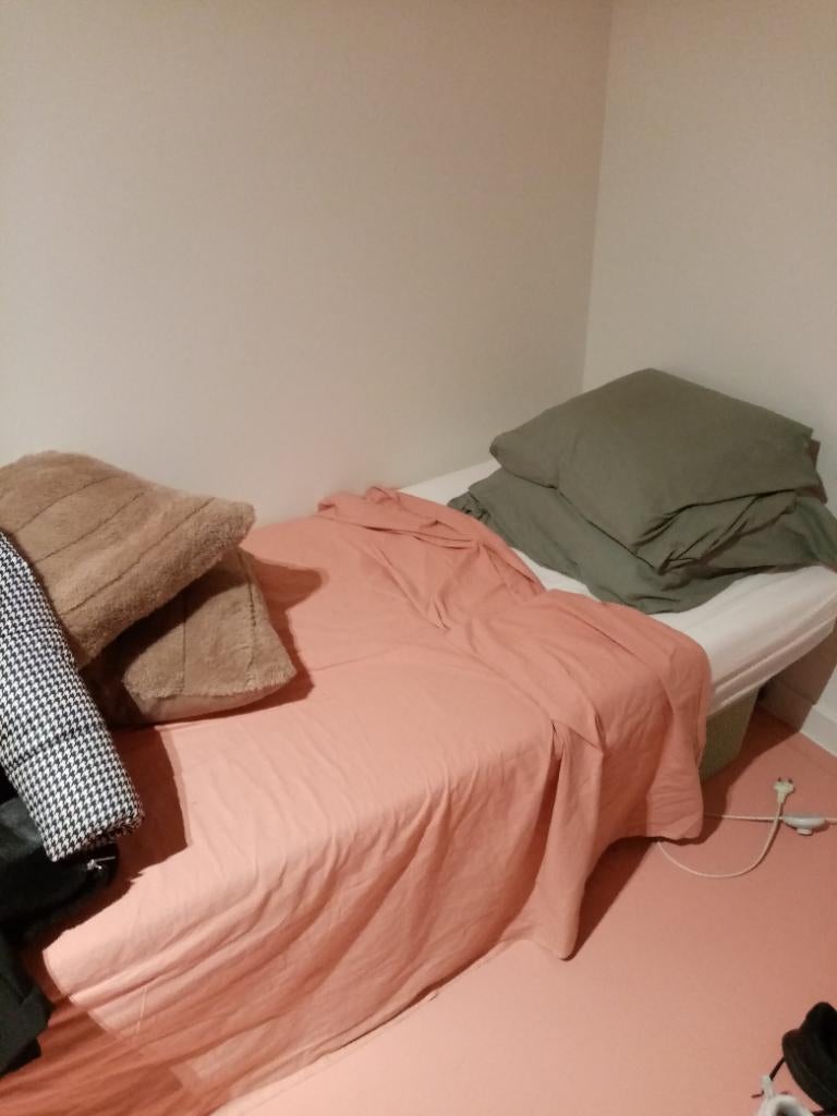 Lit d'appoint pliable une personne, Neuf, Beige, Une personne, Enlèvement