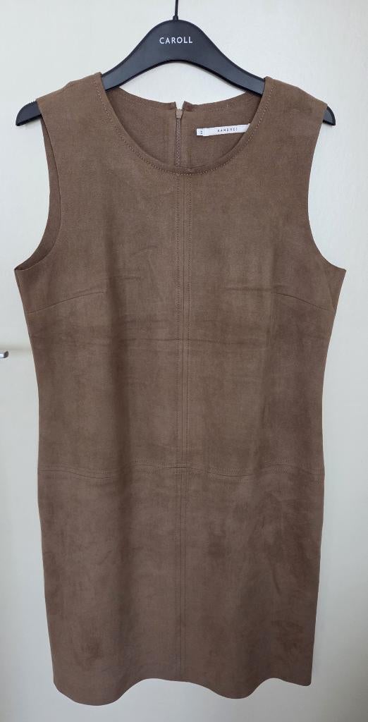 Mouwloos Cognac kleedje van Xandres, Kleding | Dames, Jurken, Bruin, Maat 42/44 (L), Ophalen of Verzenden, Zo goed als nieuw