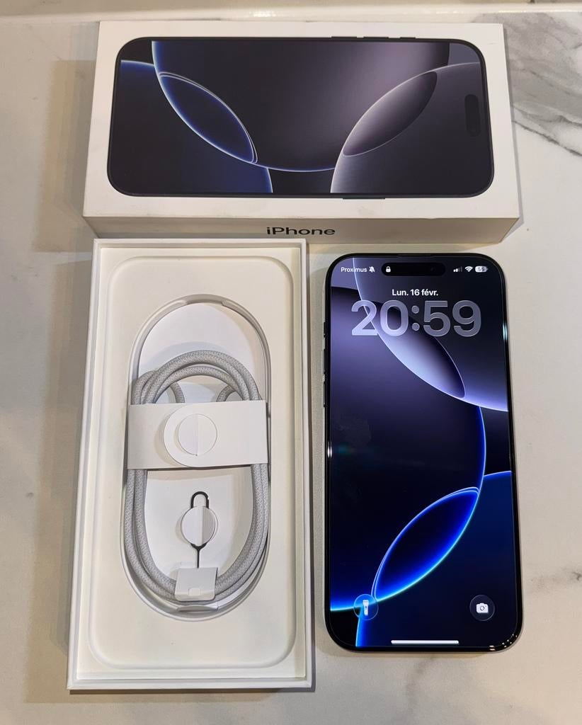 IPhone 16 Pro Max, Télécoms, Téléphonie mobile | Apple iPhone, 256 GB, IPhone 16 Pro Max, Comme neuf, Enlèvement