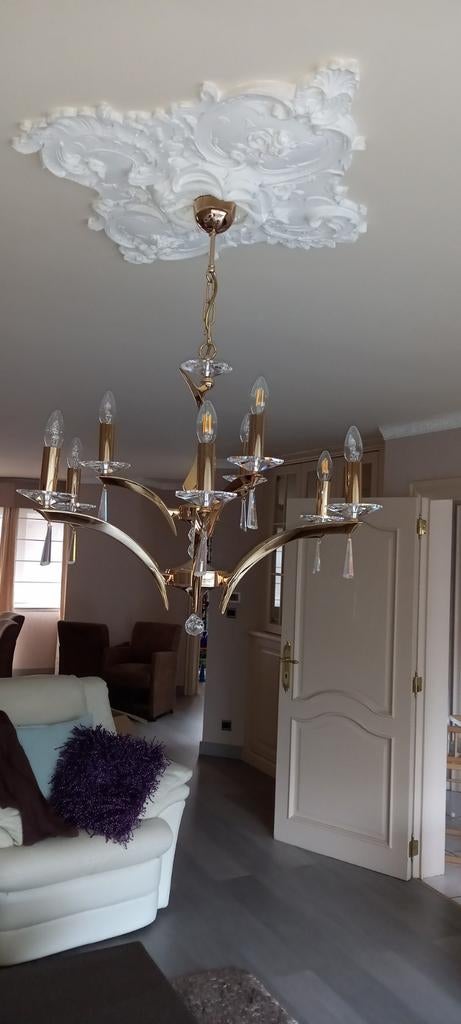 Moderne kristallen kroonluchter, Ophalen