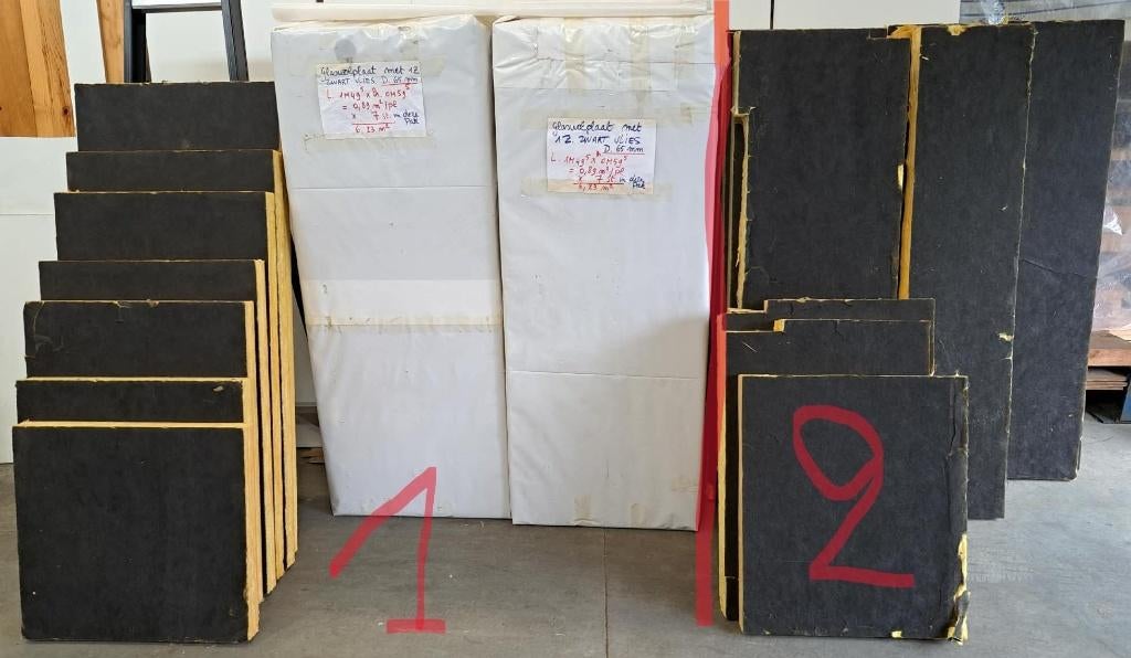 Isover Glaswol Isolatie (60mm) met zwart vlies, Doe-het-zelf en Bouw, Ophalen, Zo goed als nieuw