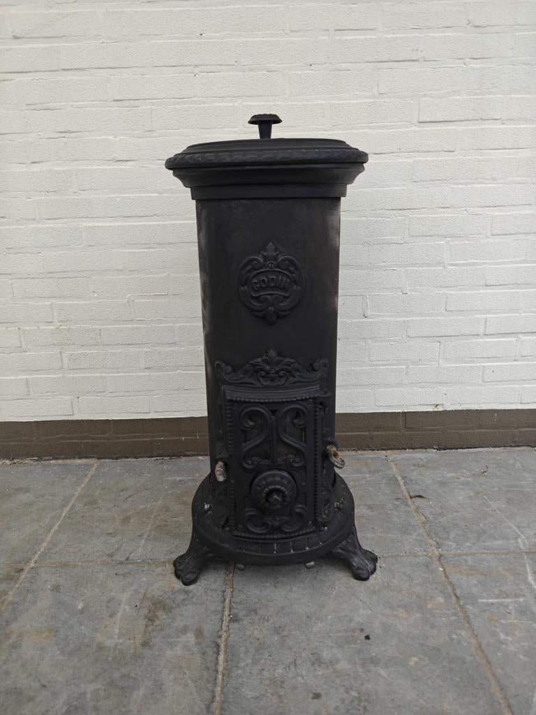 Godin hout en kolenkachel, Maison & Meubles, Accessoires pour la Maison | Colonnes & Piliers, Enlèvement