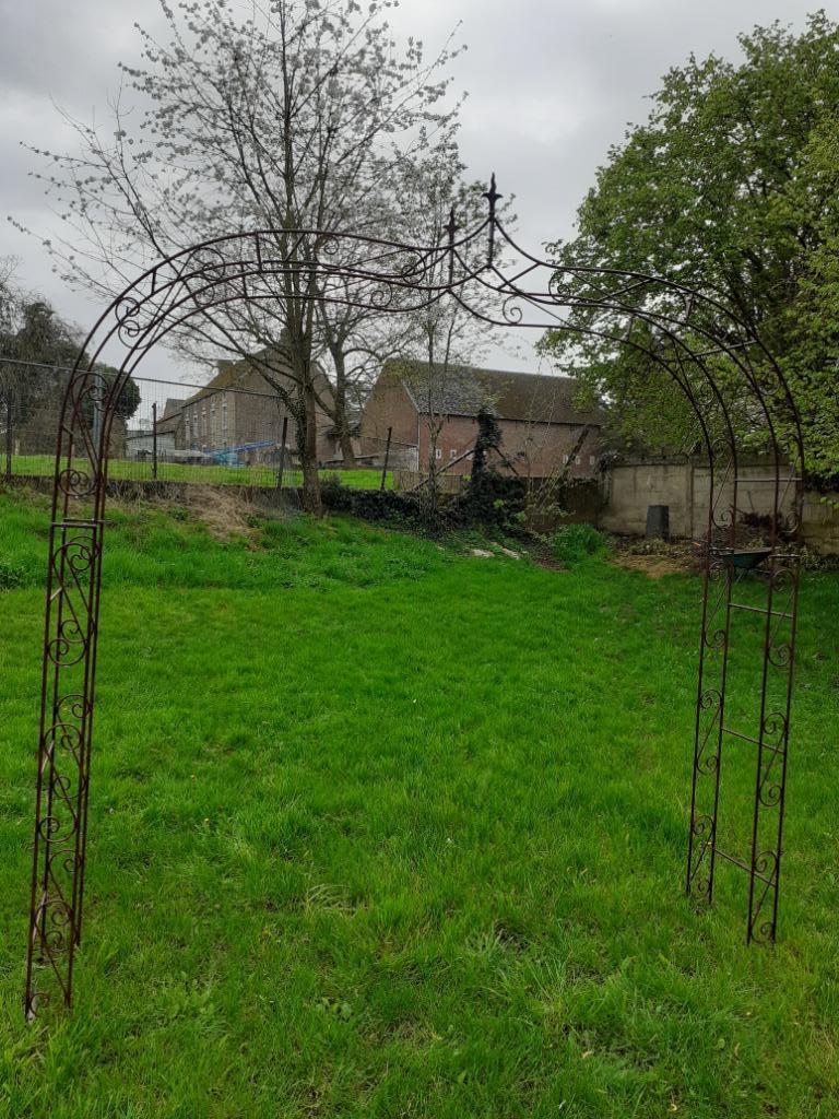 Boog, dubbele tuinboog in smeedijzer, volledig 2,50 m, Tuin en Terras, Ophalen, Nieuw