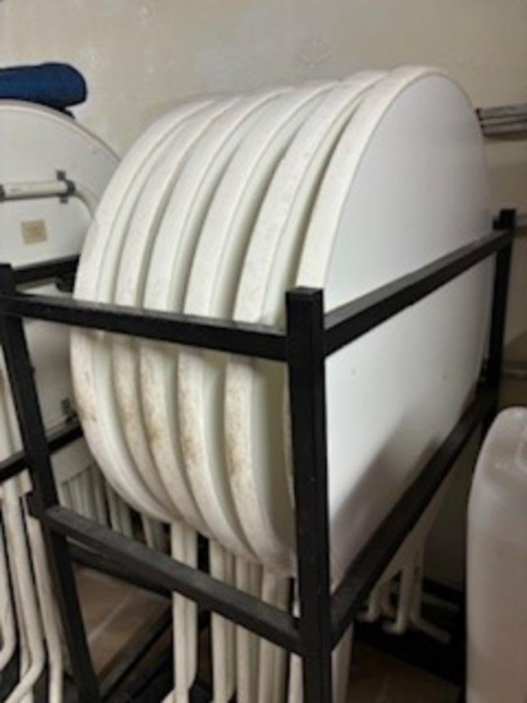 receptietafels met transportkar, Hobby en Vrije tijd, Ophalen, Gebruikt