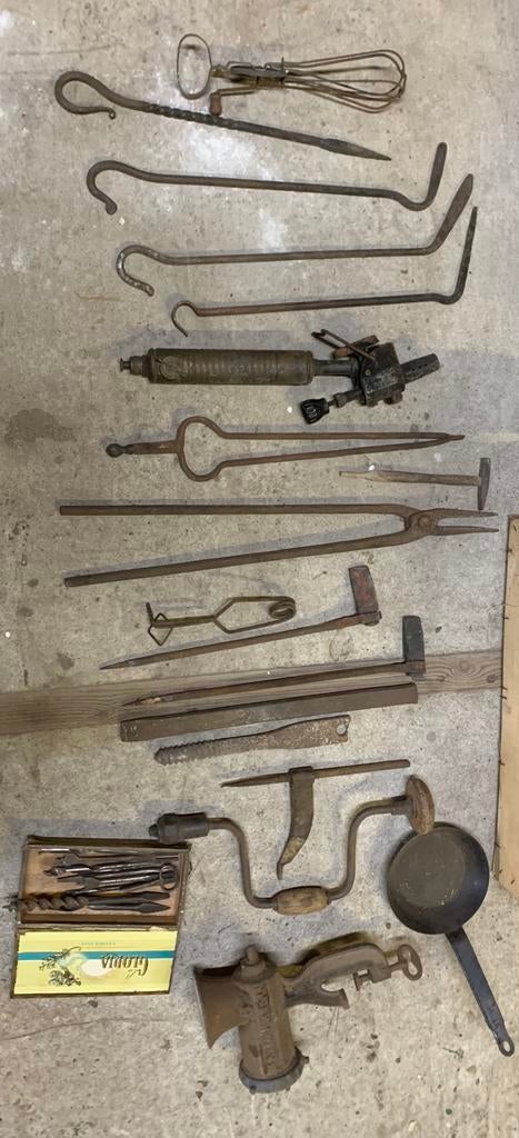 Oud ambachtelijk materiaal slot boormachine, Ophalen of Verzenden