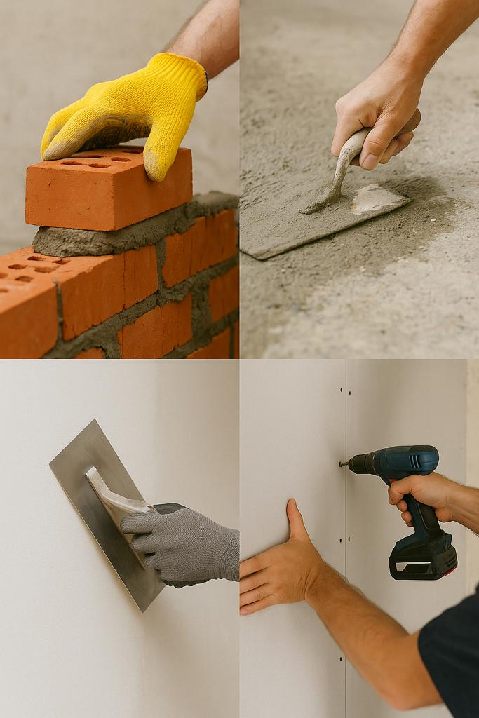 Petits travaux de gros œuvre et de finition, Services & Professionnels