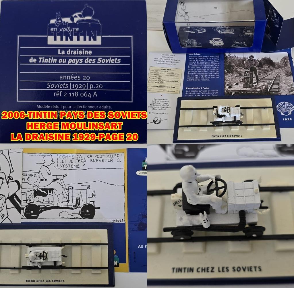 2006-TINTIN PAYS DES SOVIETS-HERGE MOULINSART-LA DRAISINE 19, Enlèvement ou Envoi, Neuf