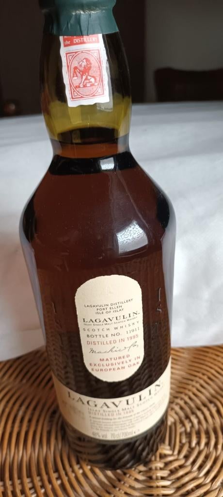 Lagavulin Single Malt 1995, Collections, Enlèvement ou Envoi, Comme neuf