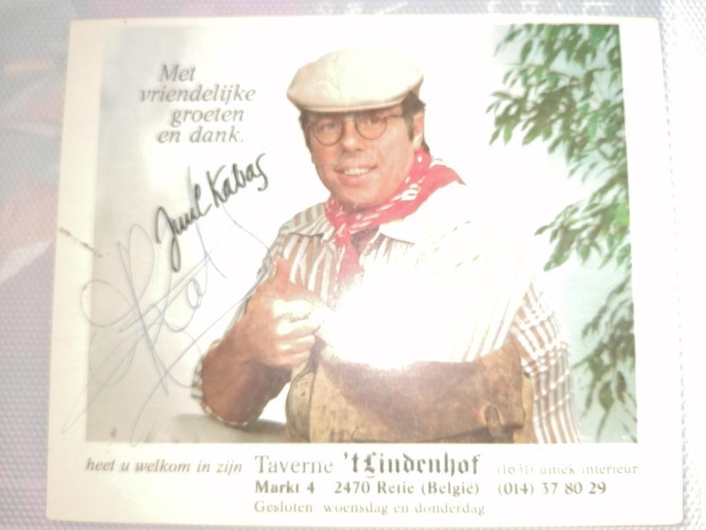 Juul kabas uitdeelkaart met handtekening, Verzenden