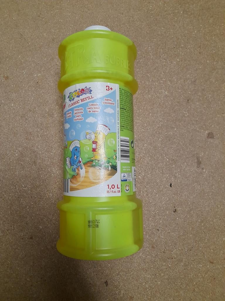 Bellenblaas vloeistof, Enlèvement