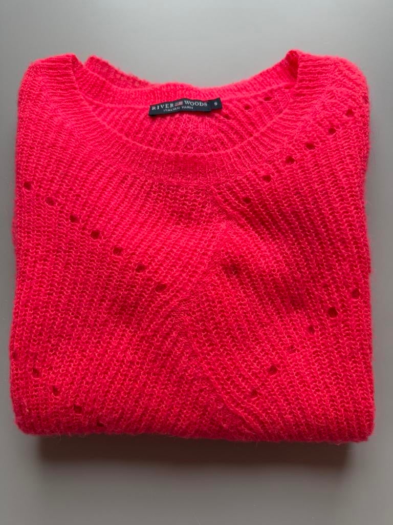 Leuke fel roze (fluo) trui van River Woods, Enlèvement, Porté, Taille 36 (S), Rose