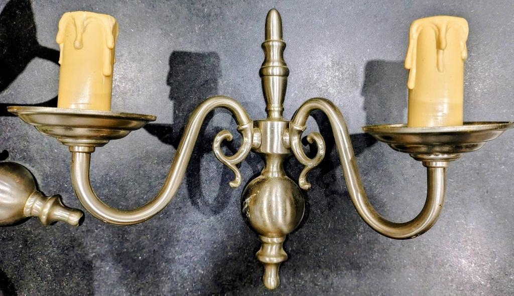 5 appliques murales style ancien, Maison & Meubles, Enlèvement, Utilisé, Métal, Ancien