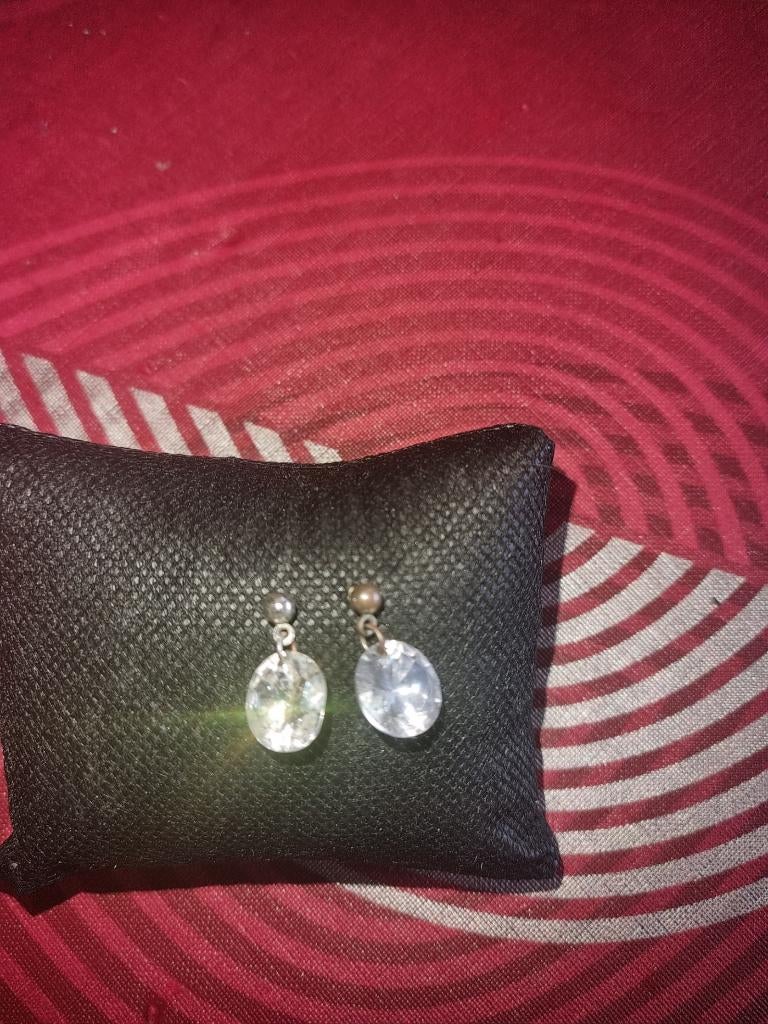 nr 5 oorbellen, Bijoux, Sacs & Beauté, Boucles d'oreilles, Neuf, Enlèvement ou Envoi, Blanc, Argent