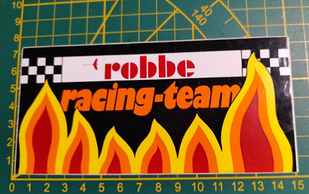 Sticker Robbe (schaalmodellen) Racing Team jaren '70, Verzamelen, Stickers, Ophalen of Verzenden