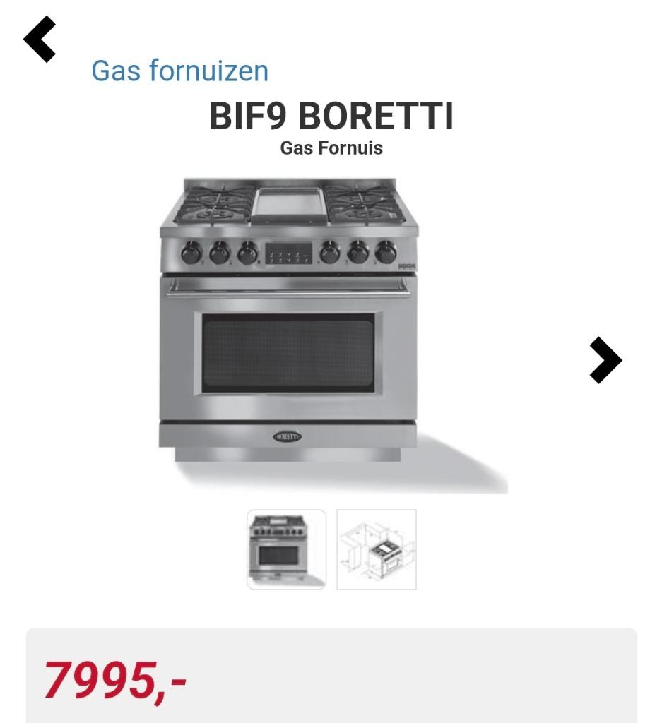 🔥Luxe Fornuis Boretti Imperatore 90cm RVS 1 oven NIEUW, Elektronische apparatuur, Fornuizen, 60 cm of meer, Ophalen of Verzenden